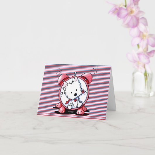 Westie Time KiniArt Card Karte (Orchidee)