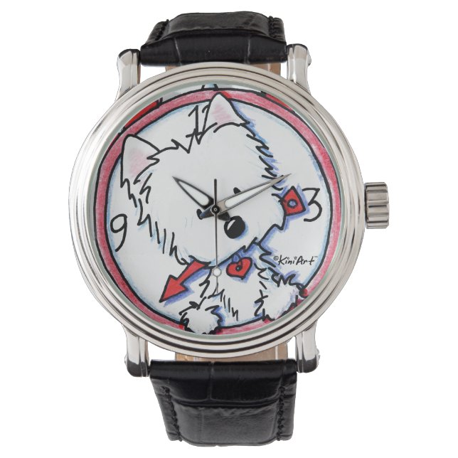 Westie Time Wrist Watch Armbanduhr (Vorderseite)