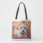 Westie Tote Bag Tasche (Vorderseite)