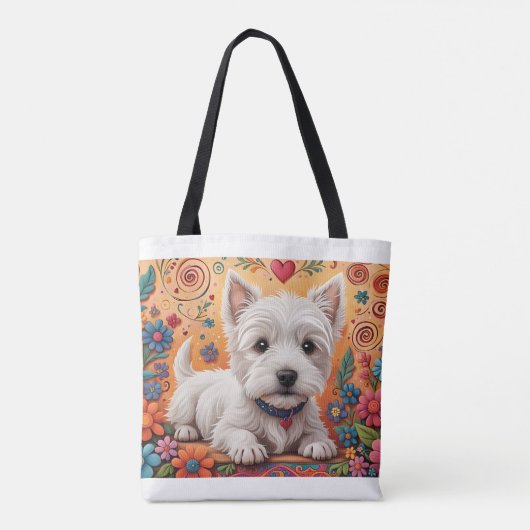 Westie Tote Bag Tasche (Rückseite)