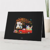 Westie Tragen eines sonnigen Ohrrottrucks mit Eier Karte (Rückseite)