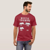 Westie Training Hund Premium T-Shirt (Vorne ganz)