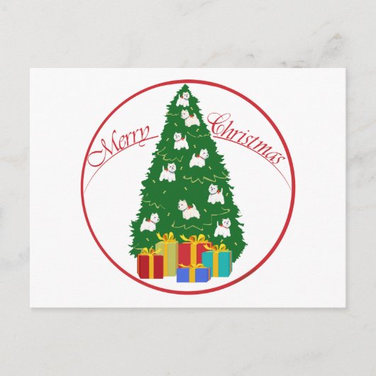 Westie Tree Postkarte (Vorderseite)