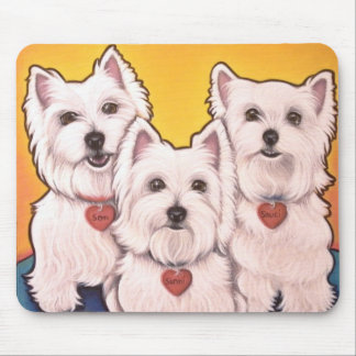 Westie Trio Mousepad