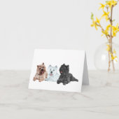 Westie und Cairn Terriers Karte (Gelbe Blume)
