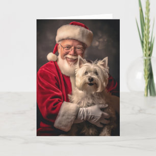 Westie und Santa Feiertagskarte