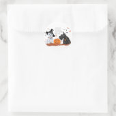 Westie und Scottie Halloween Runder Aufkleber (Tasche)