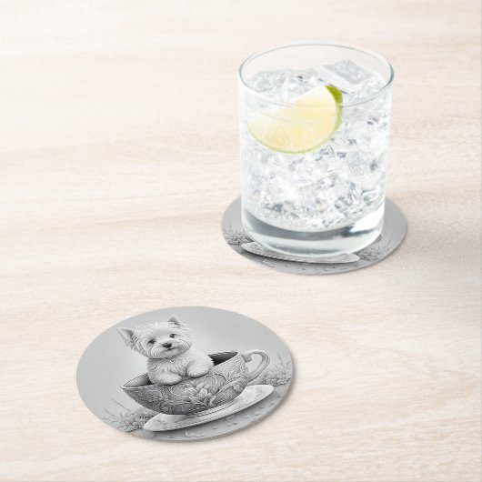 Westie Untersetzer - Wes-tea (Vor Ort)