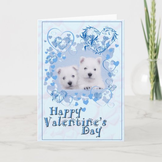 Westie Valentine Card Feiertagskarte (Vorderseite)