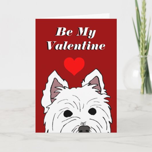 Westie Valentine Feiertagskarte (Vorderseite)