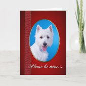 Westie Valentine Feiertagskarte (Vorderseite)