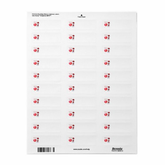 Westie Valentine Return Address Label (Vorne)