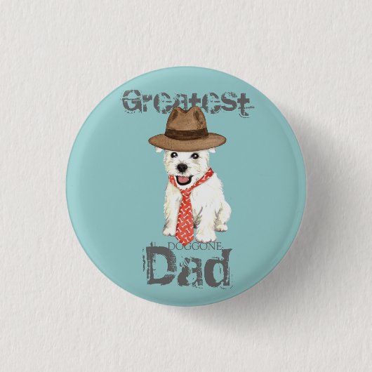 Westie Vater Button (Vorderseite)