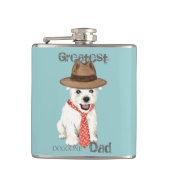 Westie Vater Flachmann (Vorderseite)