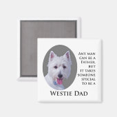 Westie Vater Magnet (Vorderseite/Rückseite)