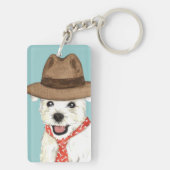 Westie Vater Schlüsselanhänger (Rückseite)