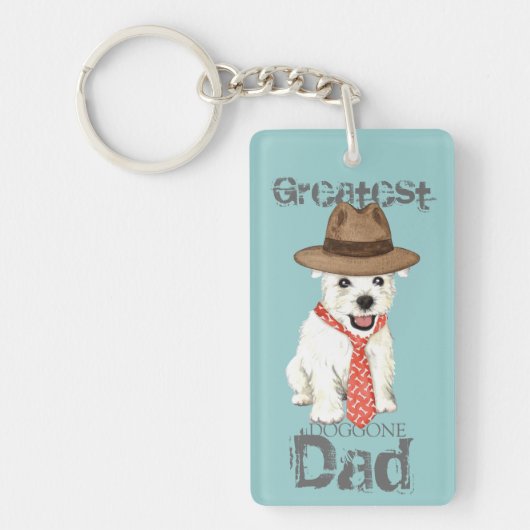 Westie Vater Schlüsselanhänger (Vorderseite)