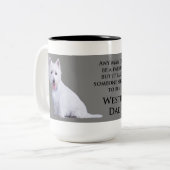 Westie Vater-Tasse Zweifarbige Tasse (Vorderseite Links)