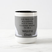 Westie Vater-Tasse Zweifarbige Tasse (Mittel)