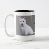 Westie Vater-Tasse Zweifarbige Tasse (Links)