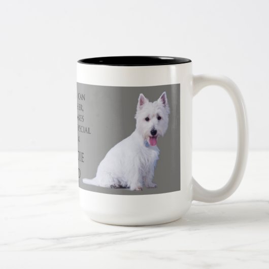 Westie Vater-Tasse Zweifarbige Tasse (Rechts)