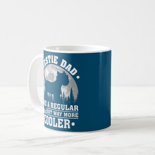 Westie Vater wie ein regelmäßiger Vater Funny West Kaffeetasse (Vorderseite Links)