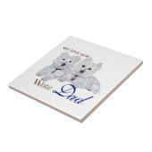 Westie Vatertag Fliese (Seite)