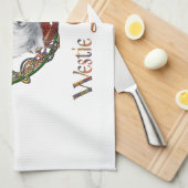Westie Vatertag Küchentuch (Viertel Falte)