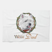 Westie Vatertag Küchentuch (Horizontal)