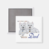 Westie Vatertag Magnet (Vorderseite/Rückseite)