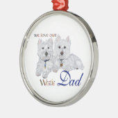 Westie Vatertag Ornament Aus Metall (Links)