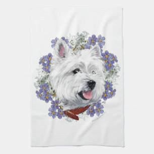 Westie Vergissmeinnicht Handtuch