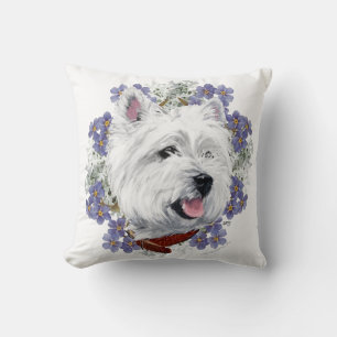 Westie Vergissmeinnicht Kissen