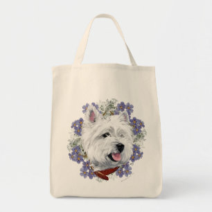 Westie Vergissmeinnicht Tragetasche
