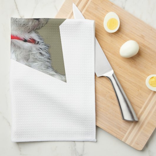 WESTIE WEIHNACHTEN GESCHIRRTUCH (Viertel Falte)