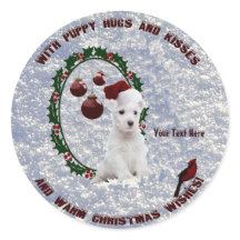 Westie Weihnachten wünscht Stickers - Passen Sie s