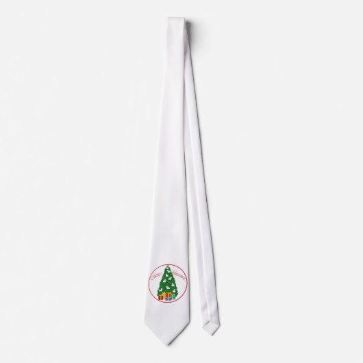 Westie-Weihnachtsbaum Krawatte (Vorderseite)