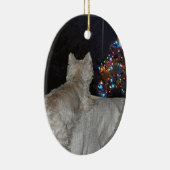WESTIE WEIHNACHTSEhrfurcht Keramik Ornament (Rechts)