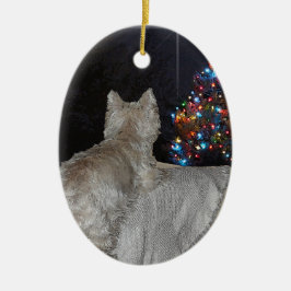 WESTIE WEIHNACHTSEhrfurcht Keramik Ornament