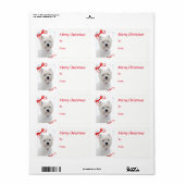 Westie Weihnachtsgeschenke Stickers (Vorne)