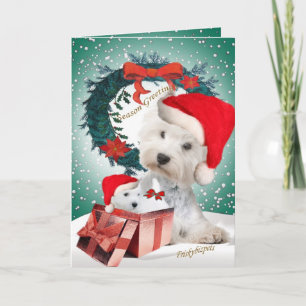 Westie Weihnachtsgeschenkkarten Feiertagskarte