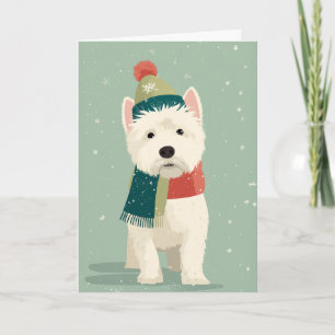 Westie-Weihnachtsgruß Karte
