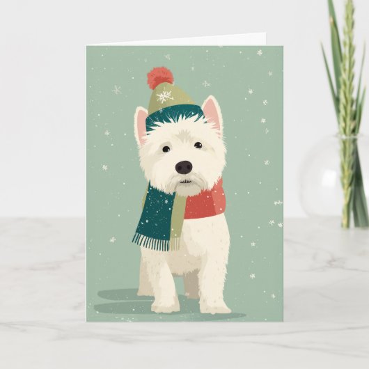 Westie-Weihnachtsgruß Karte (Vorderseite)