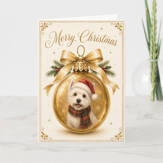 Westie-Weihnachtskarte Feiertagskarte (Vorderseite)
