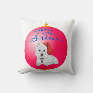Westie Weihnachtsmann Helfer Ornament Kissen