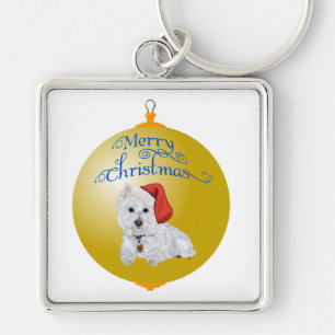 Westie Weihnachtsmann Helfer Ornament Schlüsselanhänger