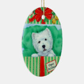 Westie Weihnachtsverzierung durch Borgo Keramik Ornament (Rechts)