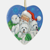 Westie Weihnachtsverzierung "XOXO" durch Borgo Keramik Ornament (Rechts)