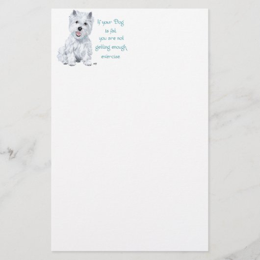 Westie Weisheit - Fatthund? Briefpapier (Vorderseite)