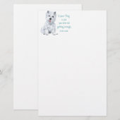 Westie Weisheit - Fatthund? Briefpapier (Vorne/Hinten)